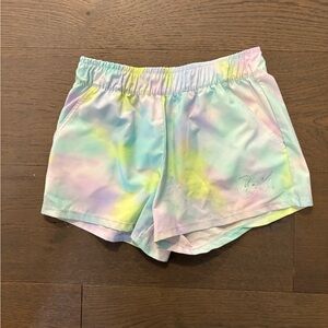 Justice girls multi colour shorts sz 10 VGUC